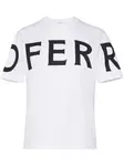Футболка с логотипом Ferragamo, белый - фото