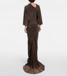 Бархатная макси-юбка Coda Rick Owens, Drkdust - фото 3