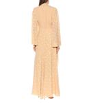 Длинное платье из вышитого шелка Chloé, Light Sand - фото 3