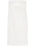 Шелковое платье миди Saint Laurent, белый - фото