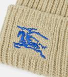 Кашемировая шапка ekd в рубчик Burberry, зеленый - фото 3