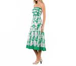 Зеленое платье с геометрической вышивкой THML - фото 3