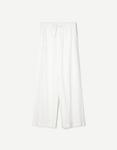 Брюки Bershka WITH AN ELASTICATED WAISTBAND, White - фото 7
