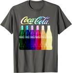 Футболка Coca-Cola Rainbow Multi Bottle, серая - фото