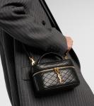 Мини-кожаная сумка-тоут gaby Saint Laurent, черный - фото 2