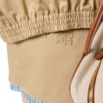 Юбка с контрастной отделкой MIU MIU, серый - фото 6