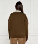 Толстовка женская Lauren Ralph Lauren с вышивкой на груди, зеленый - фото 3