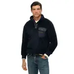 Толстовка Superdry High Pile half zip, синий - фото