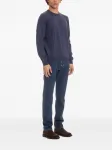 Свитер с круглым вырезом и длинными рукавами Barba, синий - фото 2
