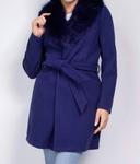 Синий меховой тренч Haute Moda - фото 4