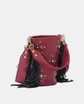 Candy rombos testa & negro Сумка-ведро Mercules, бордовый - фото 2