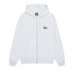 Худи Stussy Basic Zip Hoodie, Ash Heather - фото