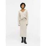 Свитер Object Reynard v neck, бежевый - фото 5