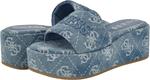 GUESS Женские сандалии BINTAI, Medium Blue Denim Logo 420 - фото 6