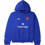 Лого худи Balenciaga, синий - фото