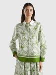 Блузка Benetton, цвет grün/weiß - фото