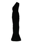 Rick Owens Lilies вечернее платье на одно плечо с драпировкой, черный - фото