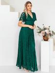 Платье макси с кружевными рукавами ангел Maya Deluxe, Emerald - фото 4