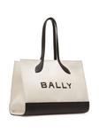 Сумка-тоут Bar с логотипом Bally, белый - фото 3