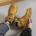 Мужские ботинки Cahhrrn X Martin Boot Men Beige Weishibangwei - фото 5