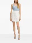 Юбка мини с вышивкой GUESS USA, белый - фото 2