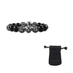 Обсидиановый браслет унисекс Chrome Hearts, черный - фото