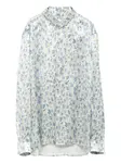 Рубашка с цветочным принтом LOEWE, белый - фото