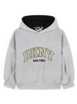 Dkny Kids худи с вышитым логотипом, серый - фото