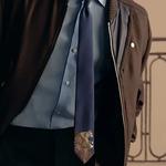 HERMES Шелковый галстук унисекс морской синий, Marine Blue - фото 3