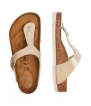 Шлепанцы женские Birkenstock с добавлением кожи, бежевый - фото 4