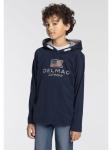 рубашка с капюшоном темно-синего цвета Delmao - фото 2