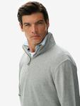 Риб-полузип свитер Superdry, Light Grey Marl - фото 4