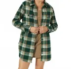 Куртка-рубашка Generation Plaid Soft Knit Shacket в цвете Basil 7Diamonds - фото