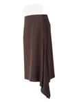 Юбка миди Peserico с драпировкой, коричневый - фото 3