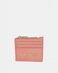 Держатель для карт на молнии Love Moschino, коралловый - фото