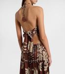 Изоре принт платье-макси на бретелях Poupette St Barth, Brown Ritual - фото 5