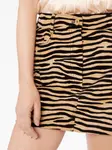 Юбка мини с тигровым принтом Rabanne, черный - фото 4