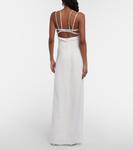 Свадебное платье из крепа с вырезом Nensi Dojaka, белый - фото 3