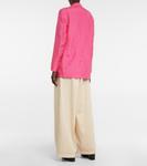 Блейзер из шелка и хлопка-понжа Dries Van Noten, фуксия - фото 3