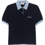 Поло с эффектом многослойности MIU MIU, синий - фото 3