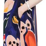 Принтованное платье миди без рукавов R13, синий - фото 6