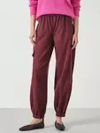 Брюки HUSH Ava Washed Cargo, бордовый - фото