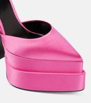 Туфли-лодочки на платформе из атласа Versace, Pink Lemonade-Oro - фото 6