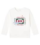 Свитер Double G из хлопкового джерси Gucci Kids, New White/Mc - фото