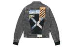 Куртка denim distressed jacket 'black' Off-White, серый - фото 2