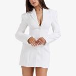 Мини-Платье-Блейзер Amia из тканого материала House Of Cb, белый - фото 4