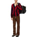 Трикотажный свитер мужской красно-синий LOEWE - фото 3