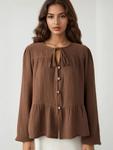 Блуза Hiccup, коричневый - фото