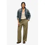 Брюки Superdry Linen Drawstring, зеленый - фото 5