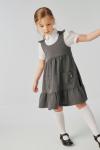 Школьный сарафан с бантом и понте Clarks, серый - фото 2